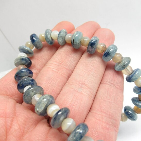 Kyanite and Botswana Agate Necklace - Picture 16 of 16